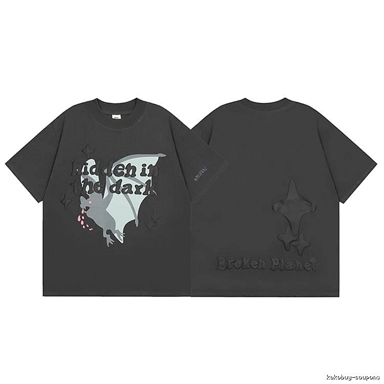 Broken Hearts Raised-Print Graphic Gray Black Style Bpi09 Graphic T-Shirt Daily Styling