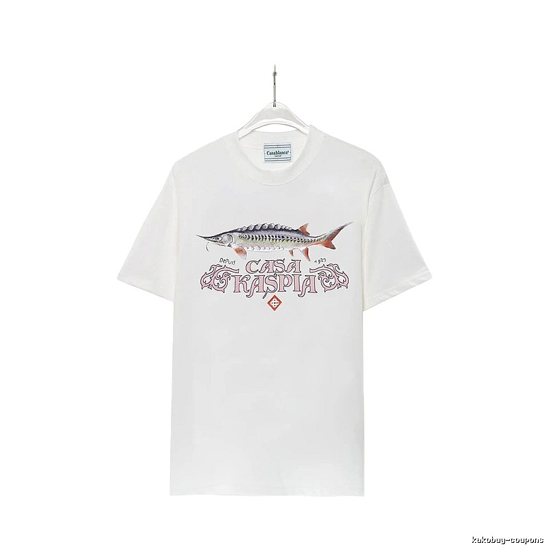 Casablanca - printed retro - style white T - shirt