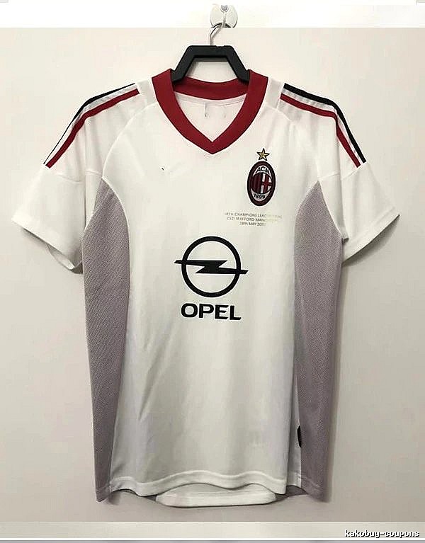 AC Milan Logo Detail Retro soccer jersey Red Black Striped with Relaxed Feel