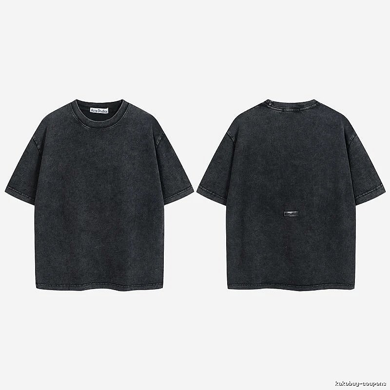 Acne Studios 2090-80 Black Style Ac908040 Stockholm Logo T-Shirt Modern Fit