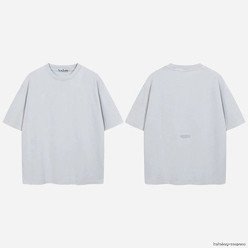 Acne Studios 2090-80 Blue Style Ac908040 Stockholm Logo T-Shirt Relaxed Styling