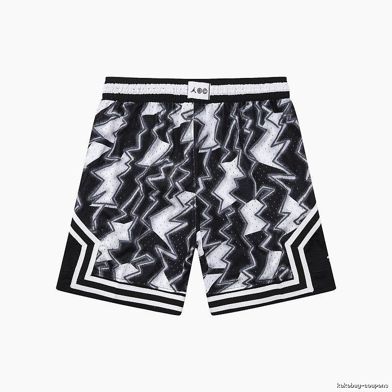 AJ Lightning series black and white shorts