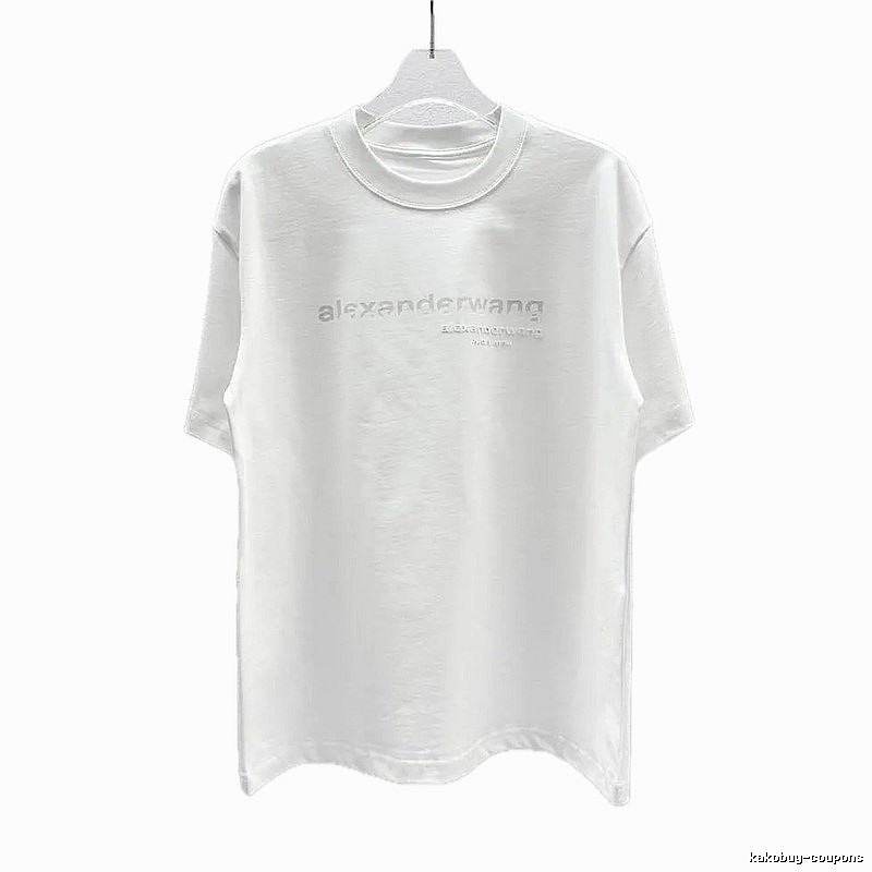 Alexander Wang Letter Print Casual Style White T-Shirt