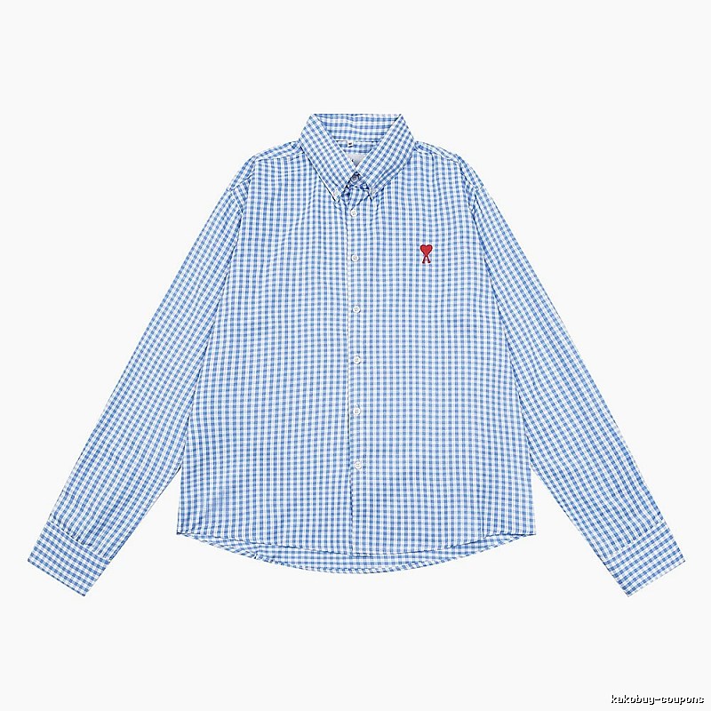 AMI Love Blue Checkered Shirt