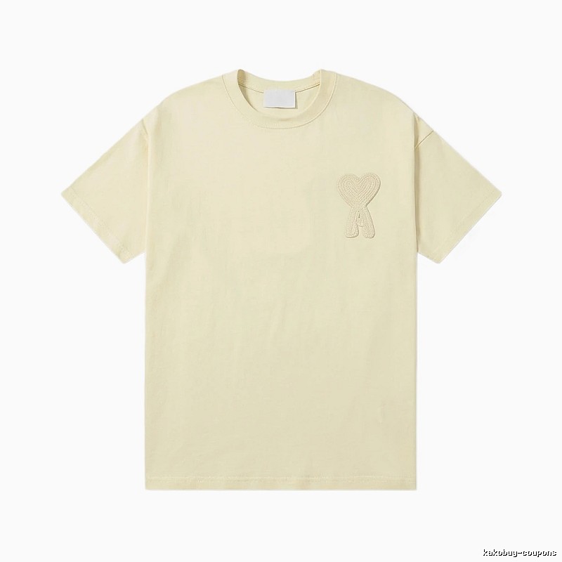 AMI Love Embroidery Simple Style T-shirt