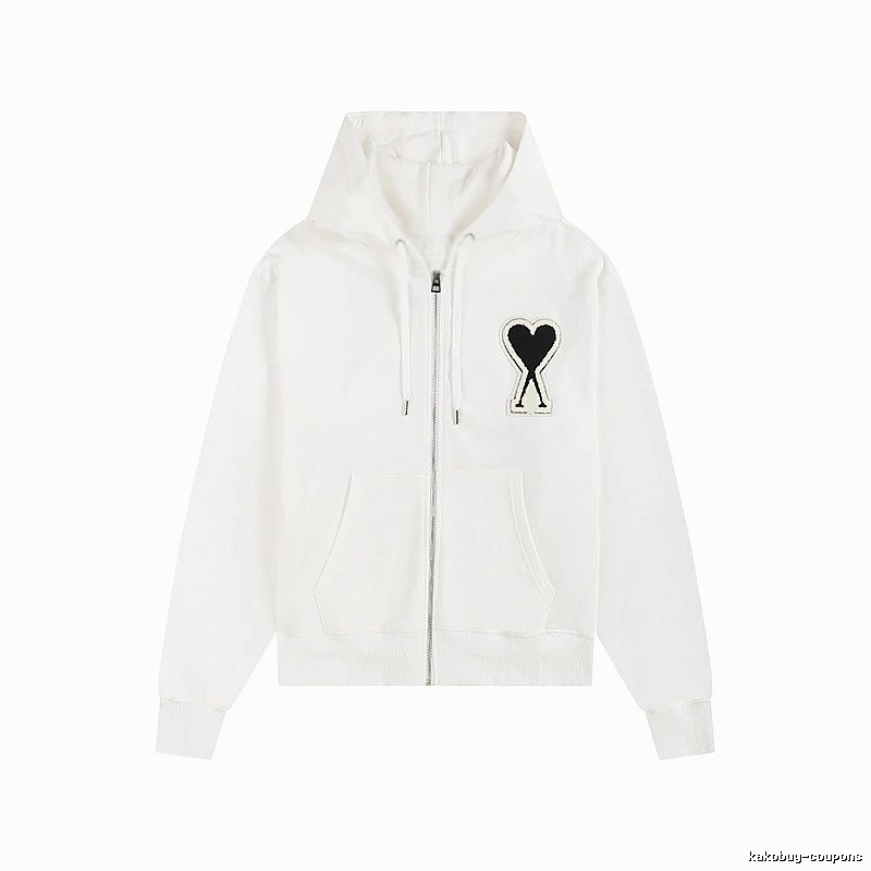 AMI Love Minimalist Style White Sweatshirt