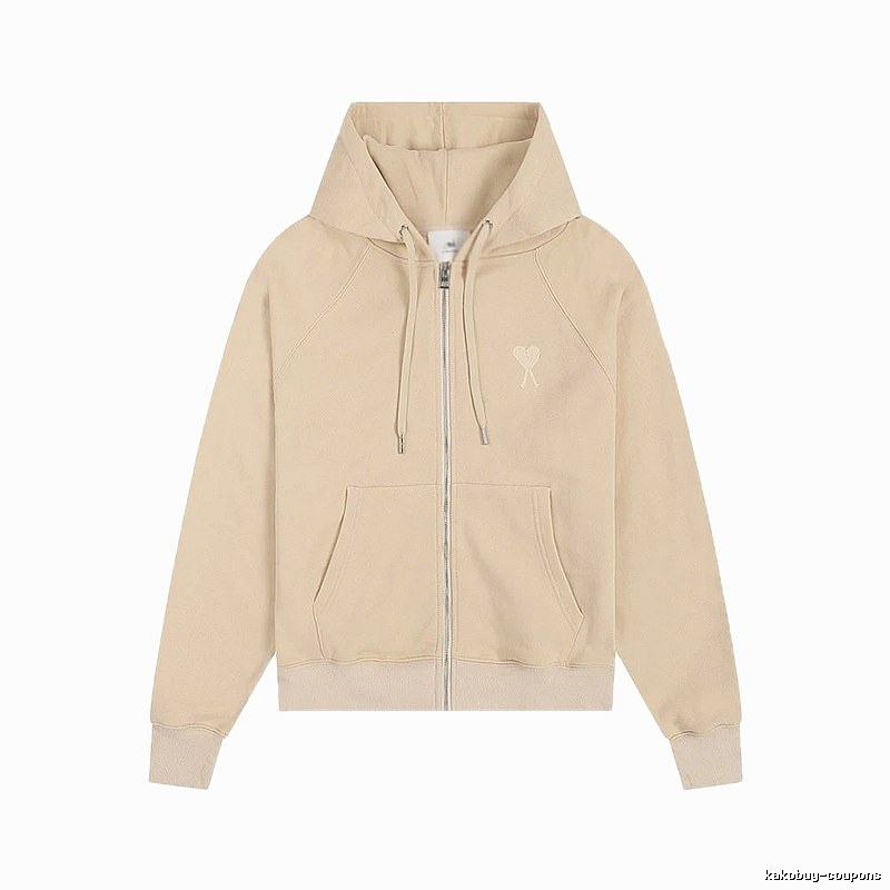 AMI minimalist style beige sweatshirt