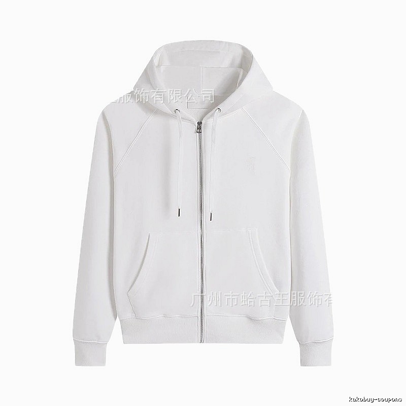 AMI minimalist style white hoodie