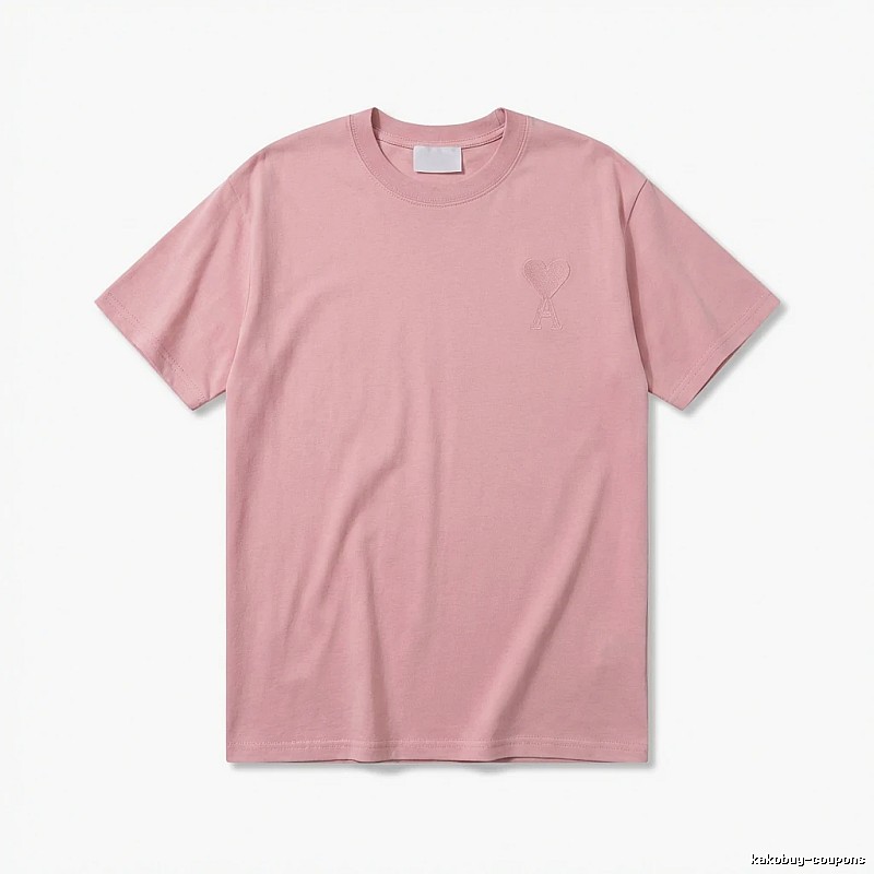 AMI simple and elegant pink T-shirt