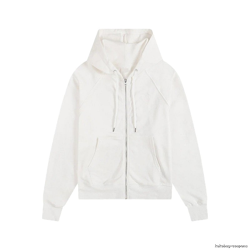 AMI simple style white hoodie