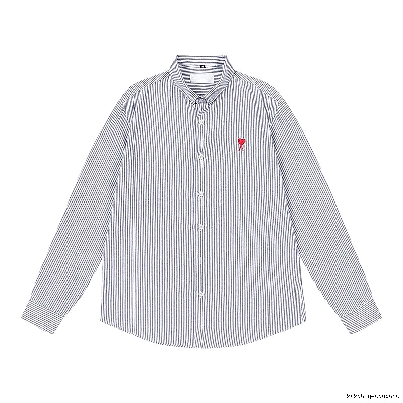 Ami striped minimalist style shirt