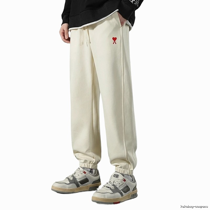 AMI&EASY minimalist style off-white sweatpants