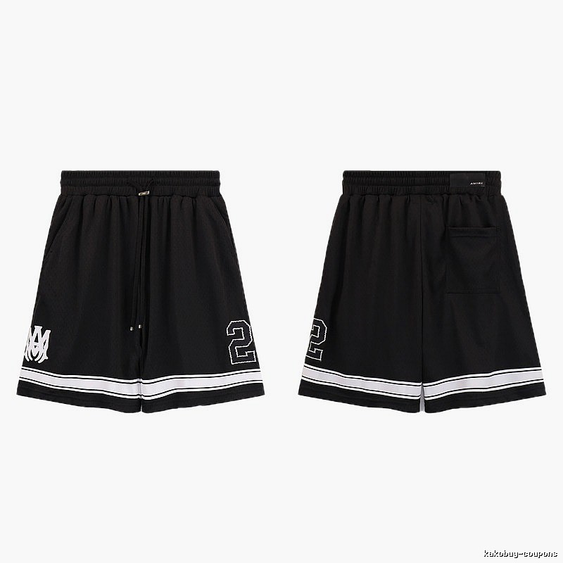 AMIRI American Basketball Style Black Athletic Shorts