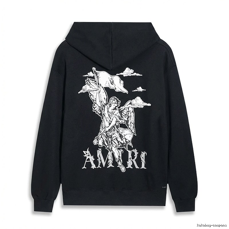 AMIRI Black Sweatshirt with Angel Print