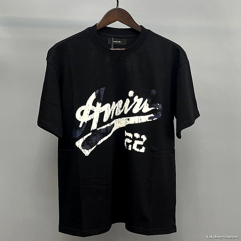 Amiri Black White Records Graphic T-Shirt Campus Look