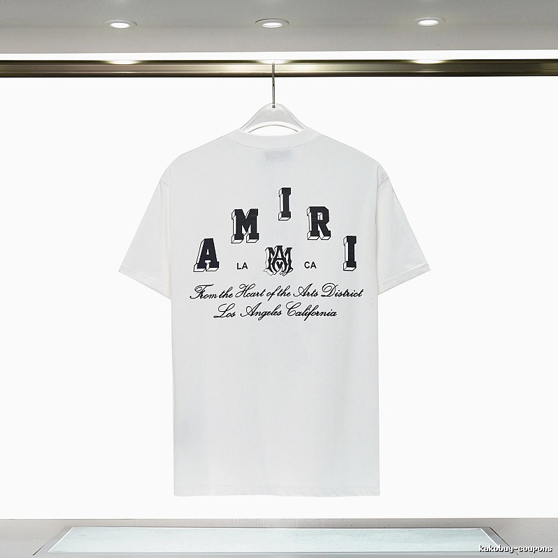 Amiri Daily Graphic T-shirt White Blue Amiri with Visual Detail