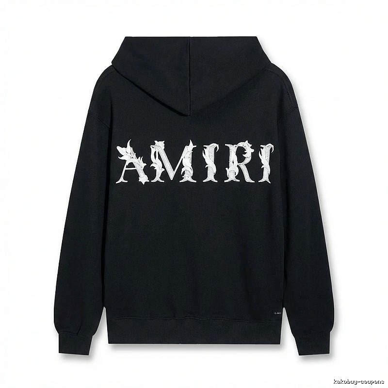 AMIRI letter-style black hoodie