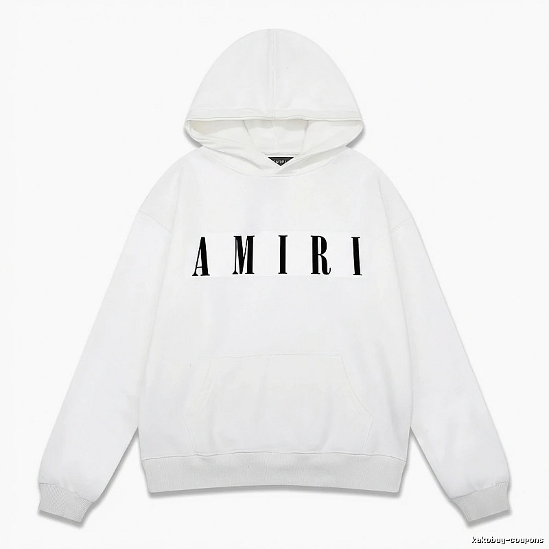 AMIRI minimalist style white hoodie