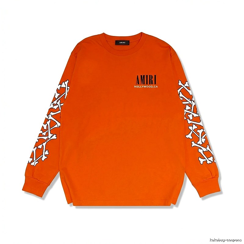 AMIRI orange sweatshirt with skull pattern