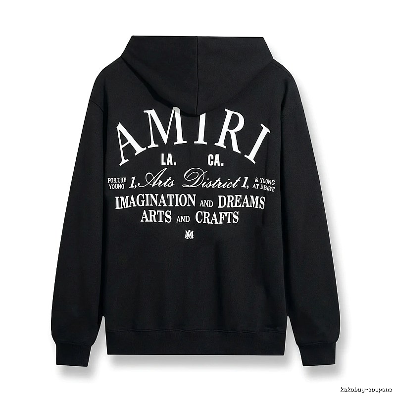 AMIRI printed style black hoodie