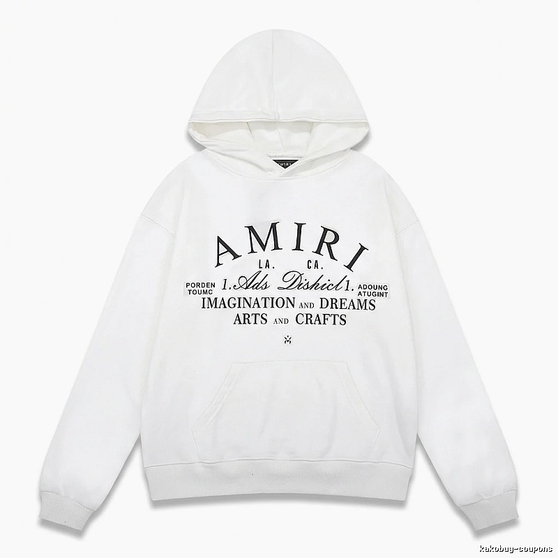 AMIRI retro-style white hoodie