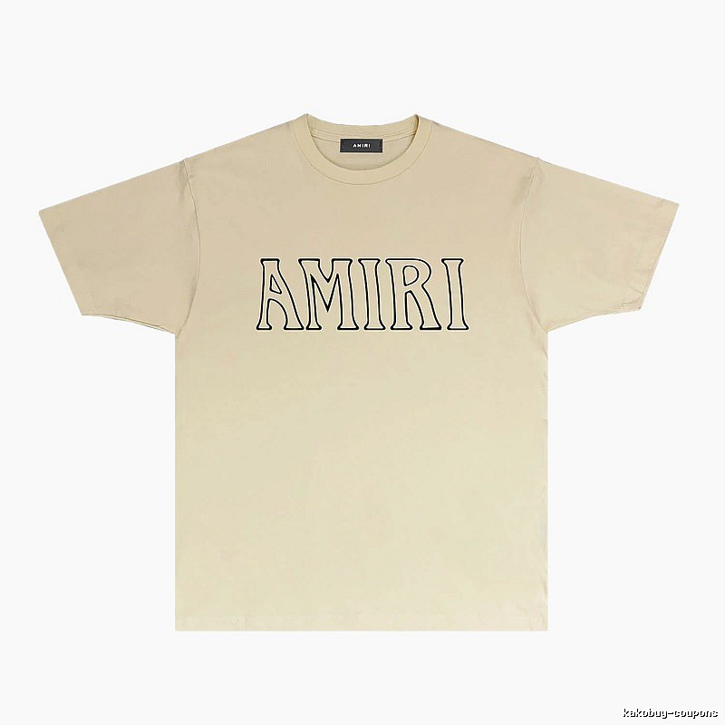 AMIRI simple and fashionable beige T-shirt