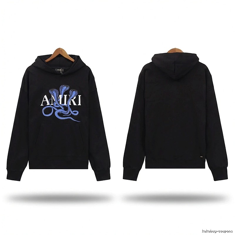AMIRI Snake Pattern Trendy and Cool Black Sweatshirt
