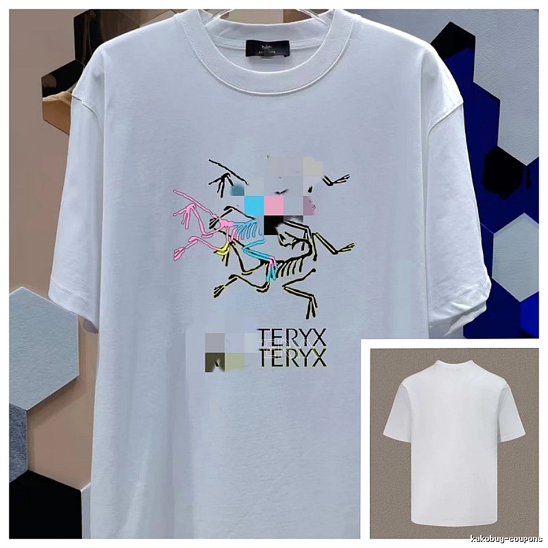 Arc'teryx Bone Logo Print Trendy Style White T-shirt