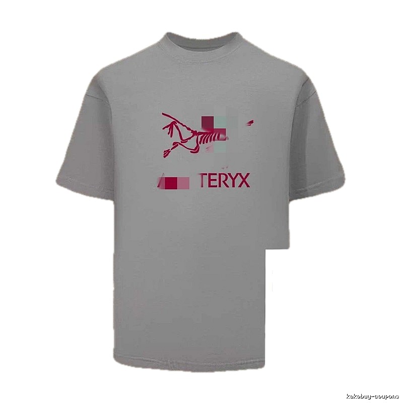 Arc'teryx Skull Print Trendy Cool Light Grey Short Sleeve T-Shirt