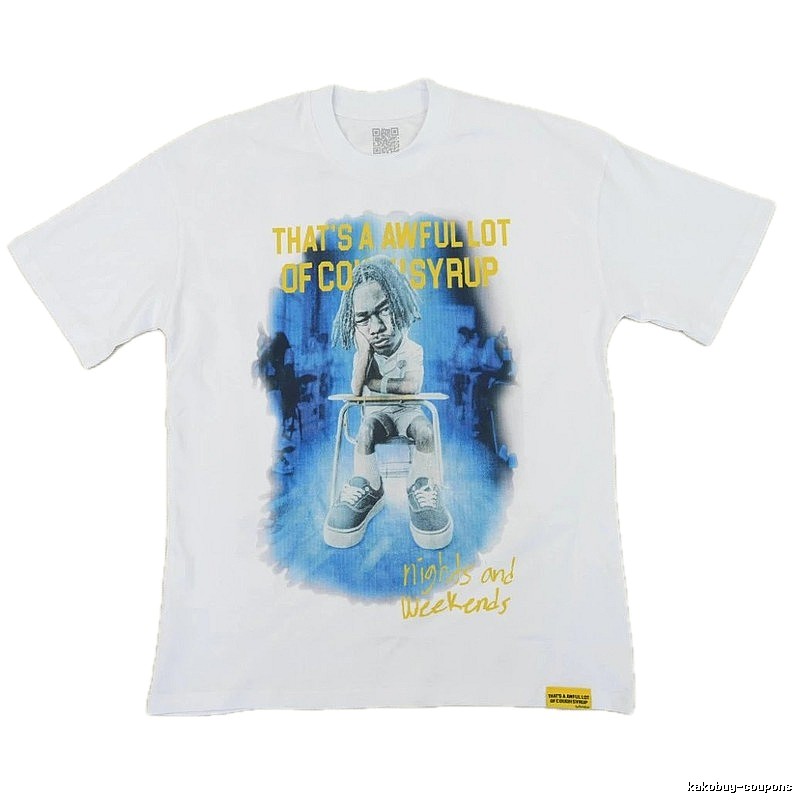 AwfulLot Portrait Print Hip-hop Style White T-shirt