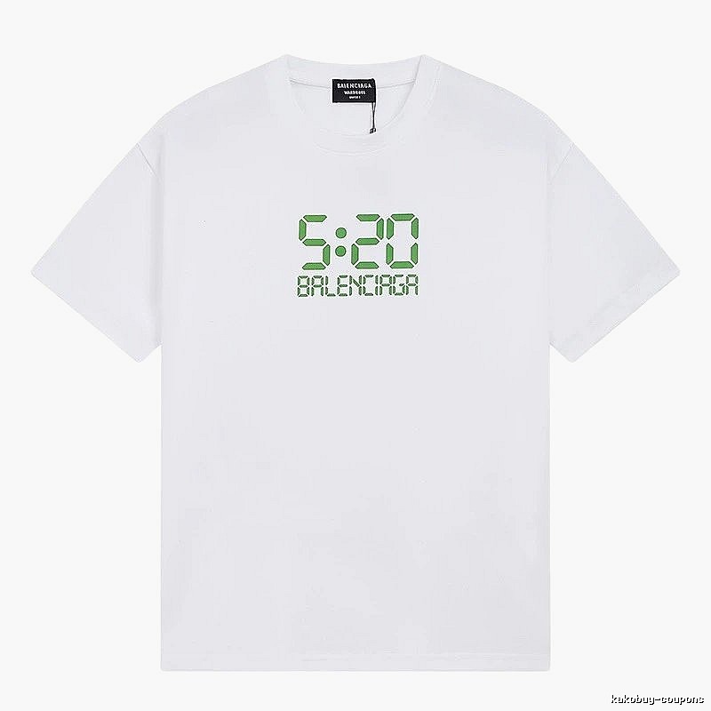 Balenciaga 5:20 Printed Trendy White T-Shirt
