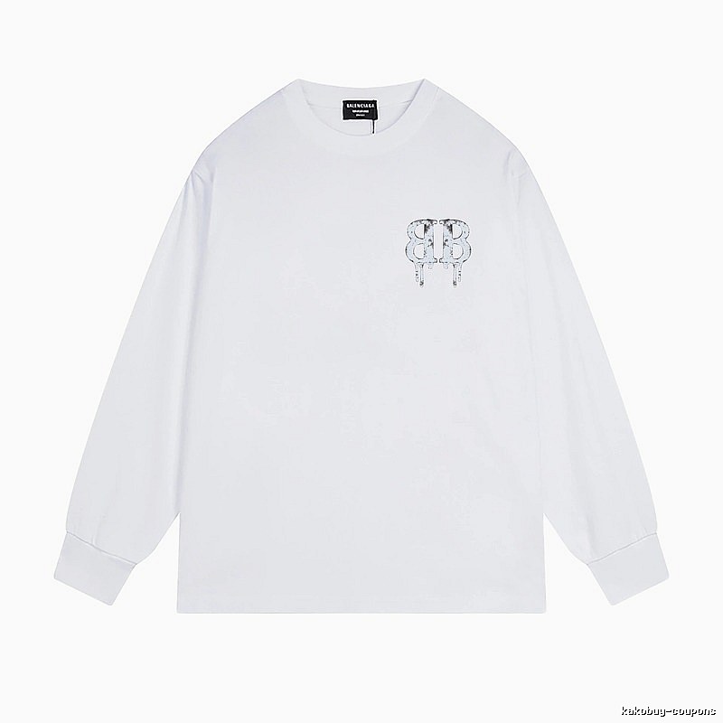 Balenciaga BB-style white sweatshirt
