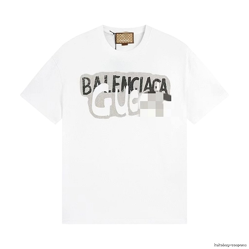 Balenciaga Co-branded Graffiti-style White T-Shirt