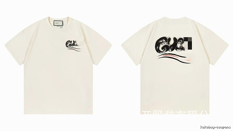 Balenciaga Graffiti Street Style Off-White Short-Sleeve T-Shirt