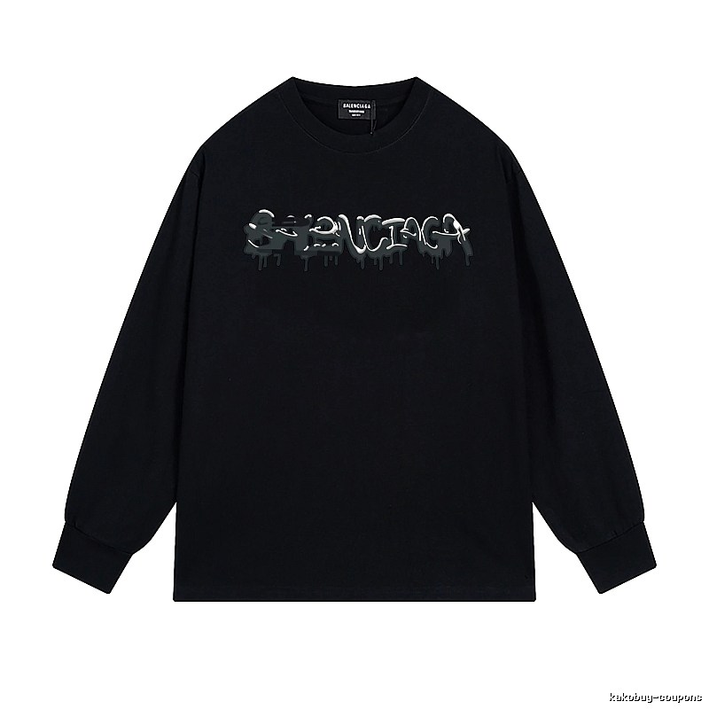 Balenciaga graffiti-style black long-sleeve