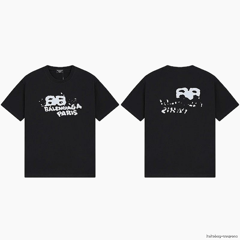 Balenciaga graffiti-style black T-shirt