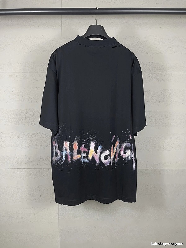 Balenciaga graffiti-style black T-shirt