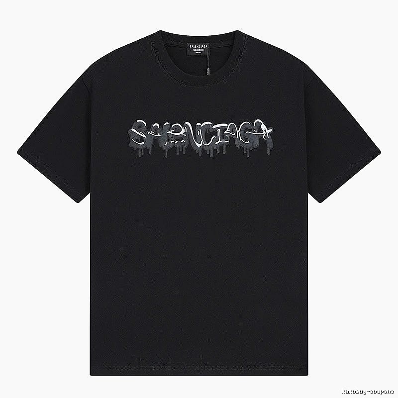 Balenciaga graffiti-style black T-shirt