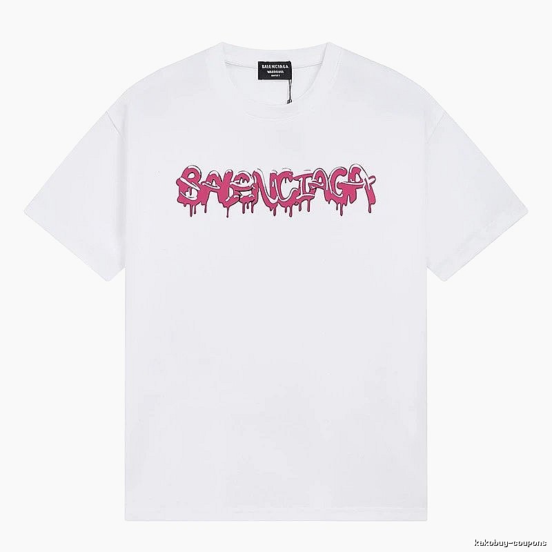 Balenciaga graffiti-style white T-shirt