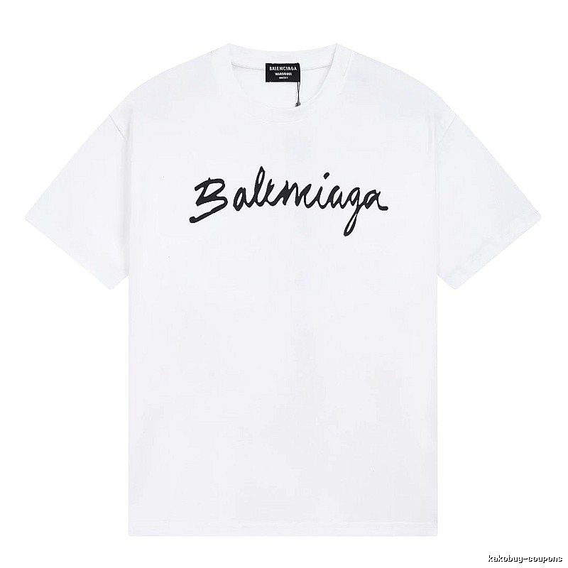 Balenciaga Handwritten Signature Casual White T-shirt