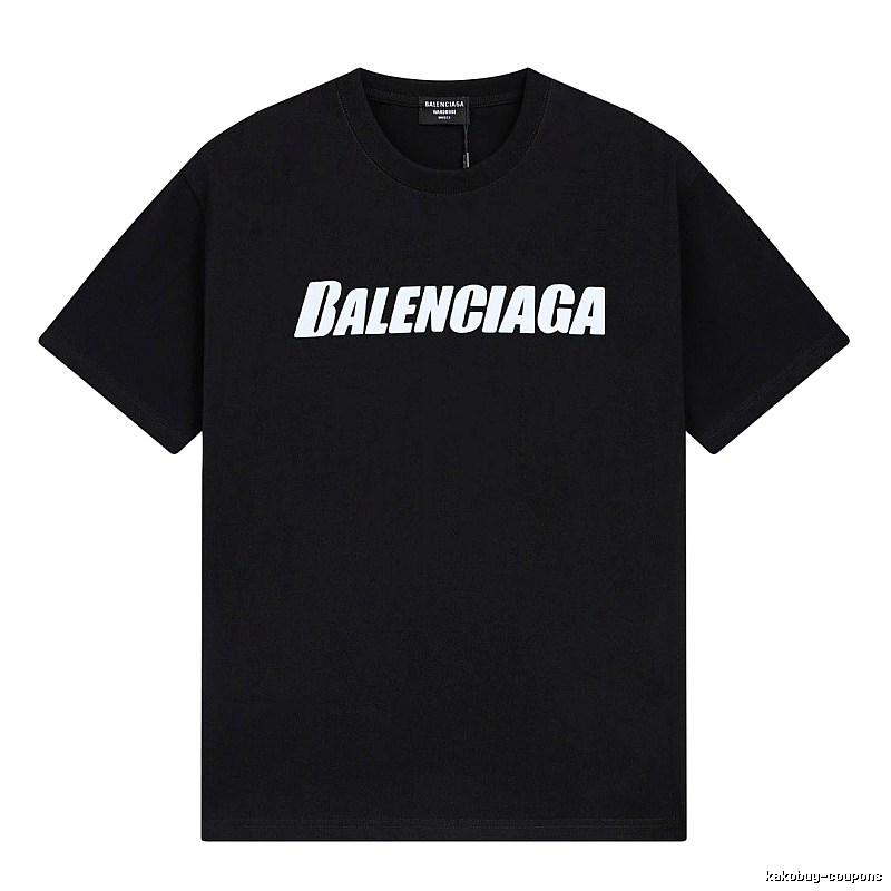 Balenciaga Letter Print Street Style Black T-Shirt