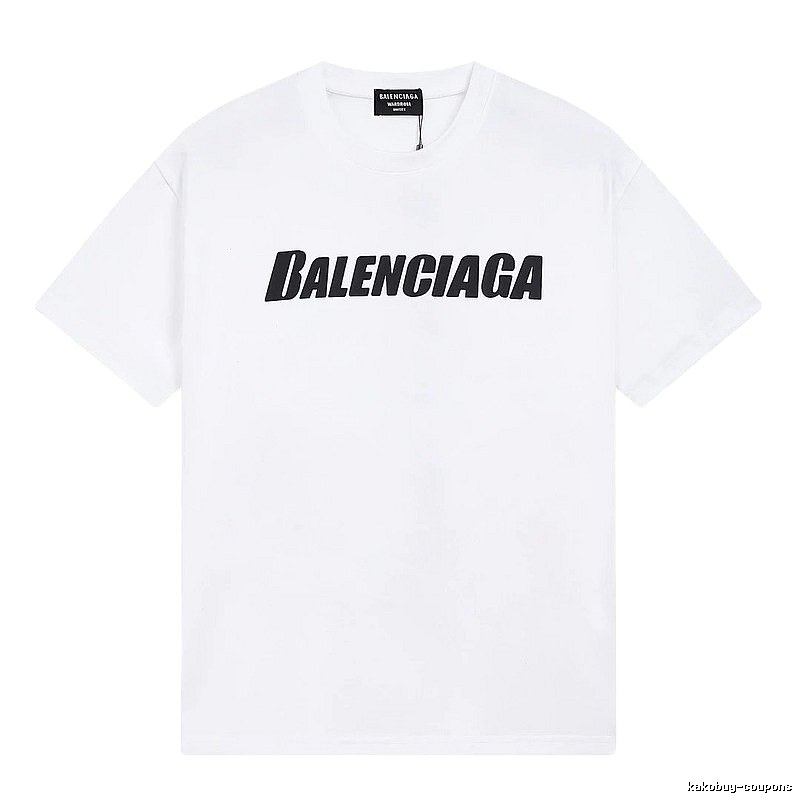 Balenciaga Letter Print Trendy White T-Shirt