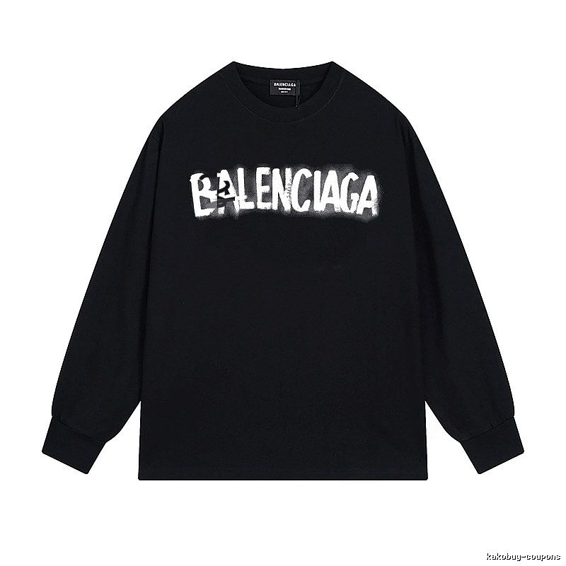 Balenciaga letter style black T-shirt