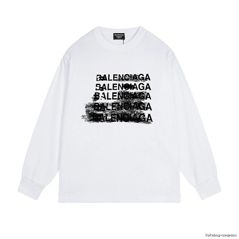 Balenciaga letter-style white T-shirt