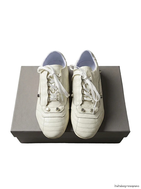 Balenciaga metallic-style white shoes