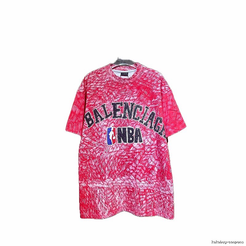 Balenciaga NBA co-branded red T-shirt