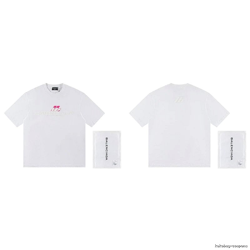 Balenciaga Printed Streetwear-style White T-Shirt