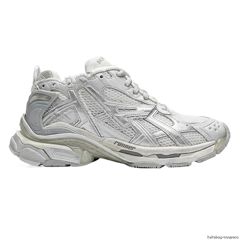 Balenciaga Retro Style White and Grey Sneakers