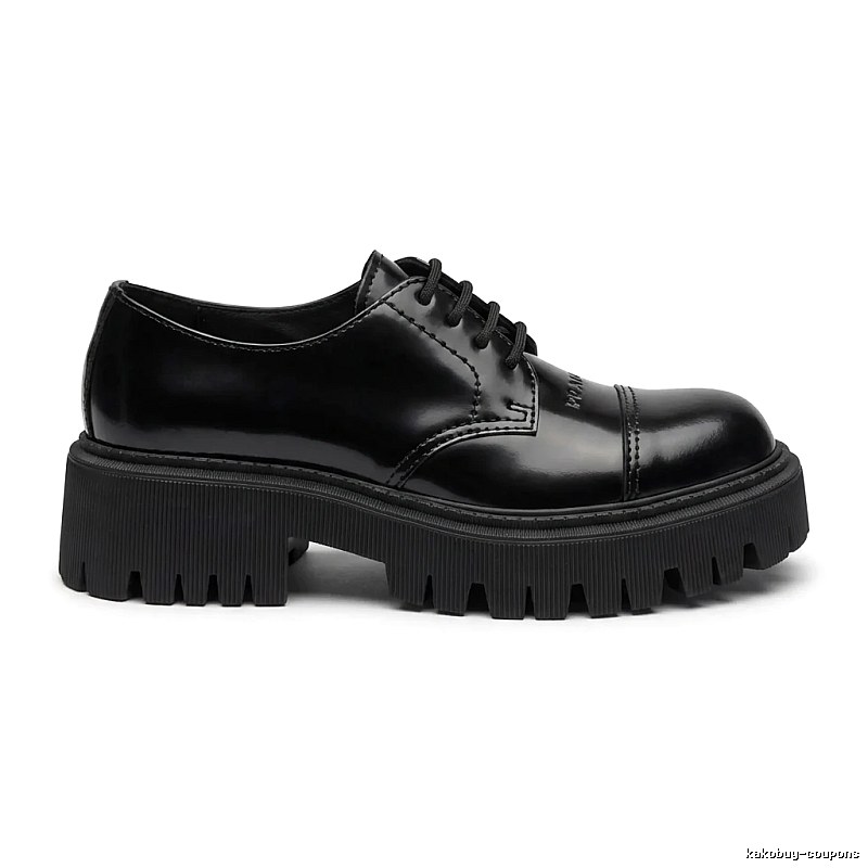 Balenciaga thick-soled British-style leather shoes