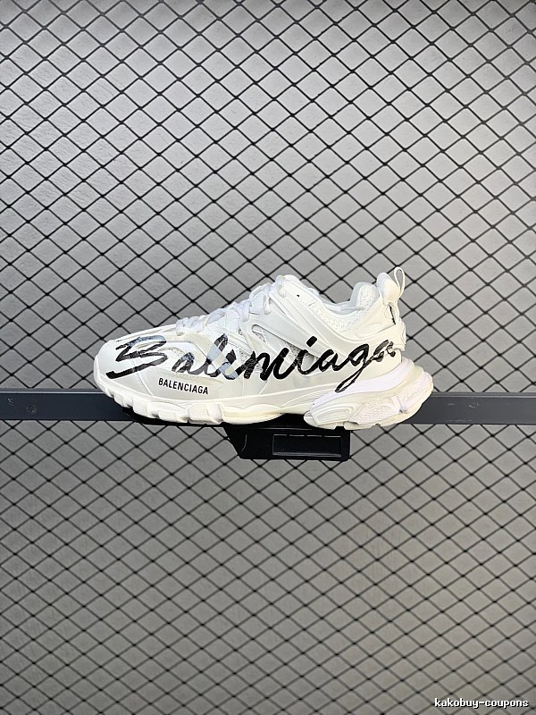 Balenciaga White Logo Chunky Sneakers Defined by Contrast Side Panels